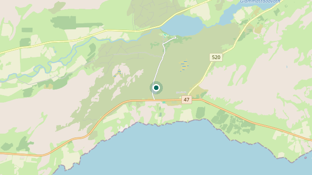Map of Hvalfjörður showing the location of Hótel Glymur