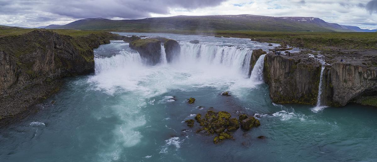 Godafoss waterfall Iceland horseshoe