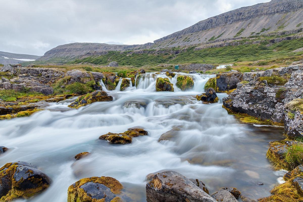 Dynjandi waterfall Westfjords Iceland