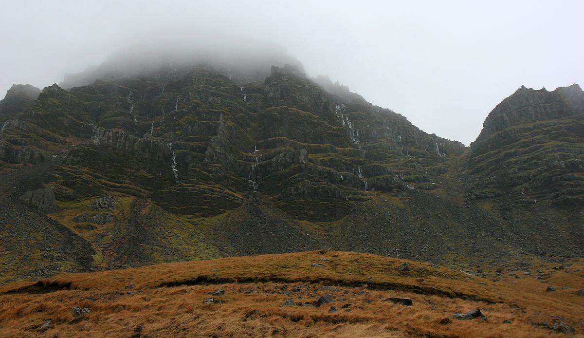 Iceland east fjord mountain road