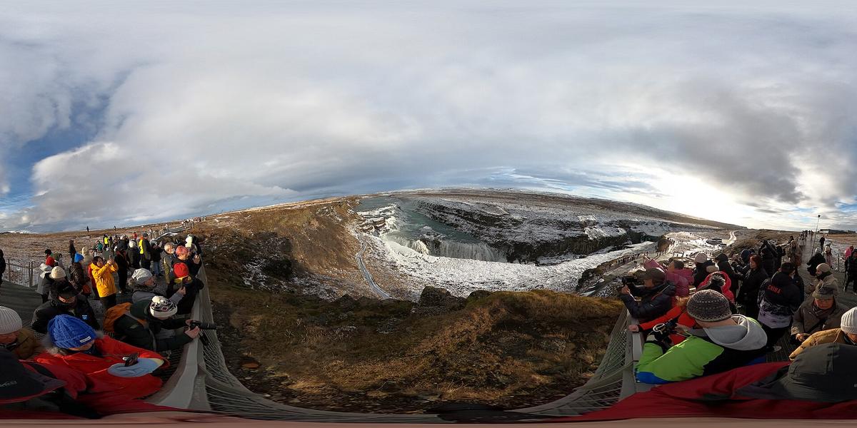 Gullfoss waterfall two tier