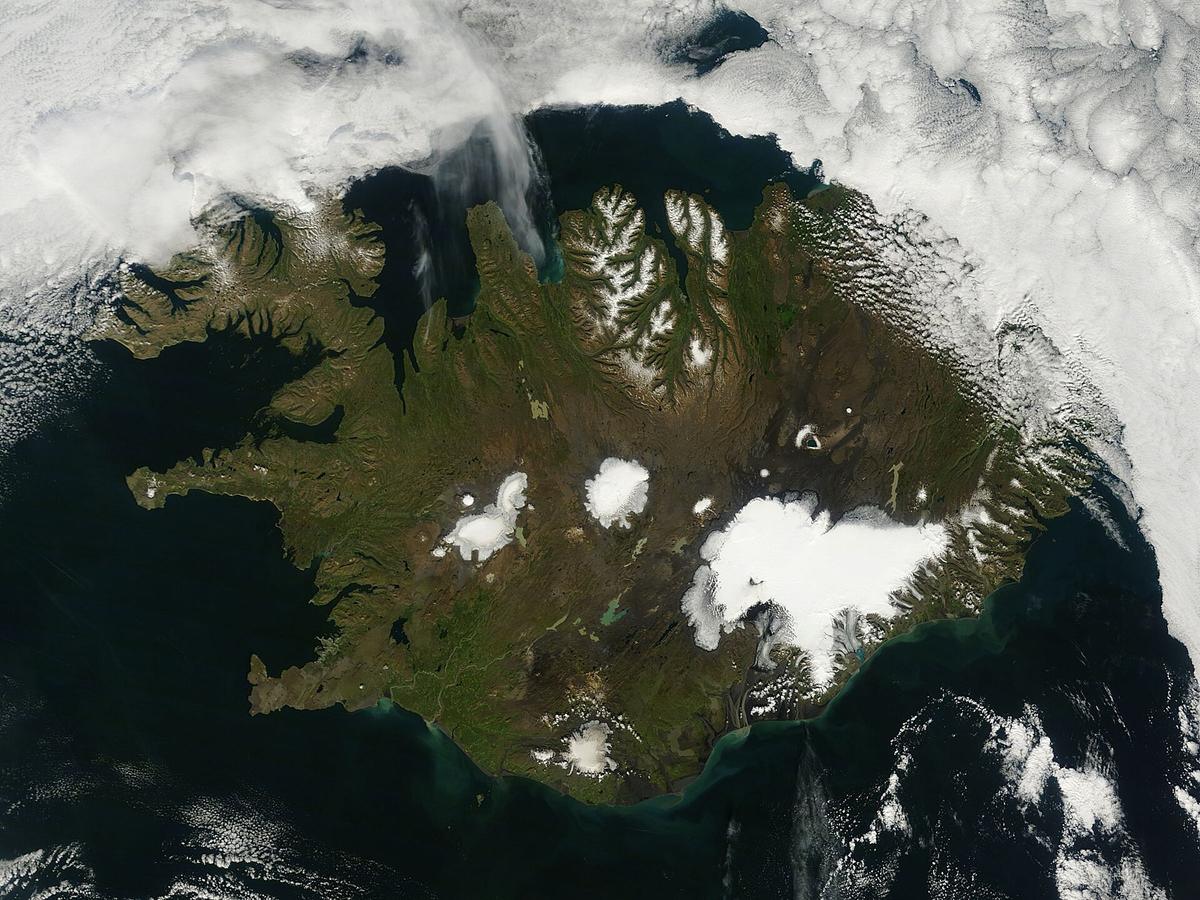 Iceland winter road snow