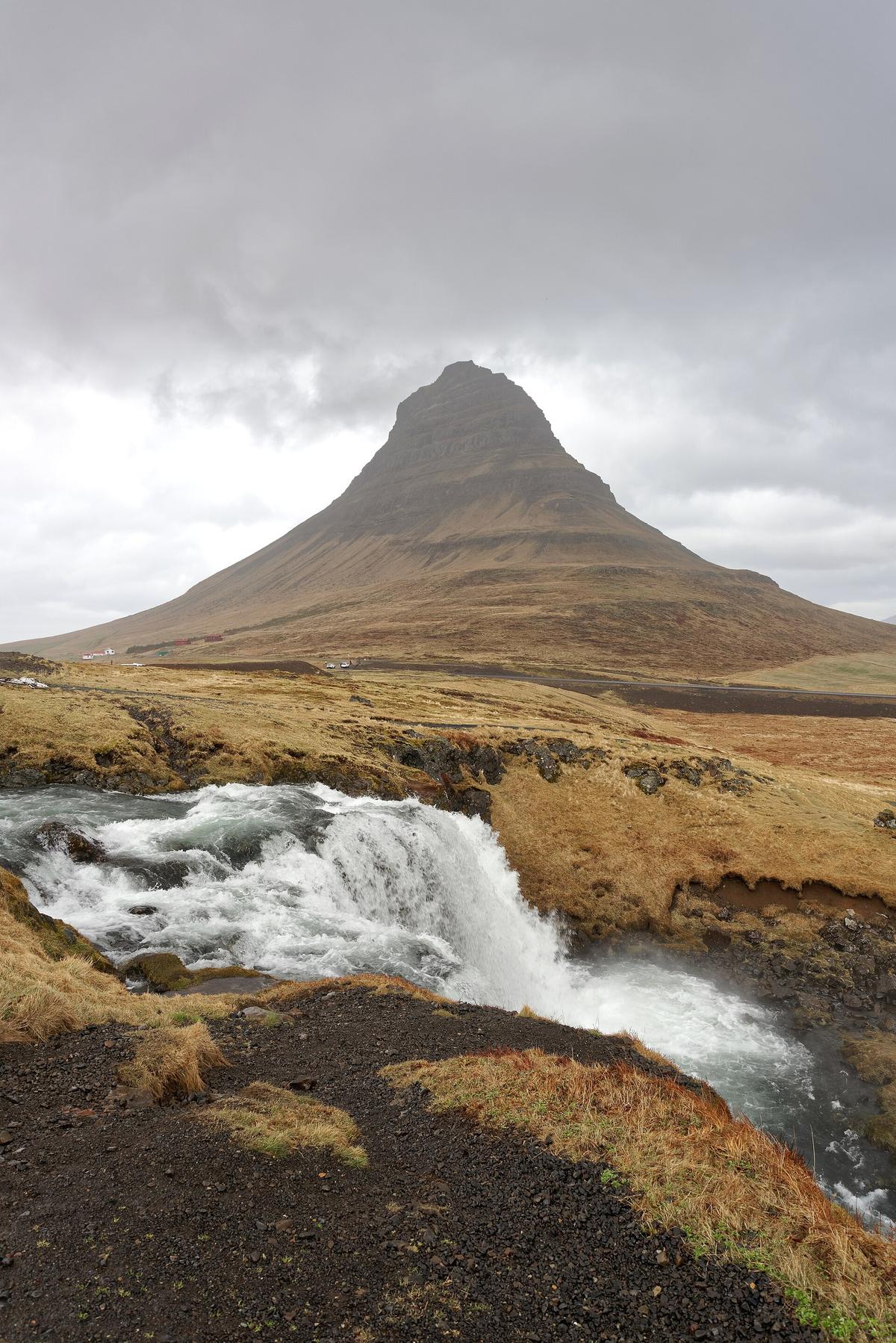 Kirkjufell mountain waterfall Iceland