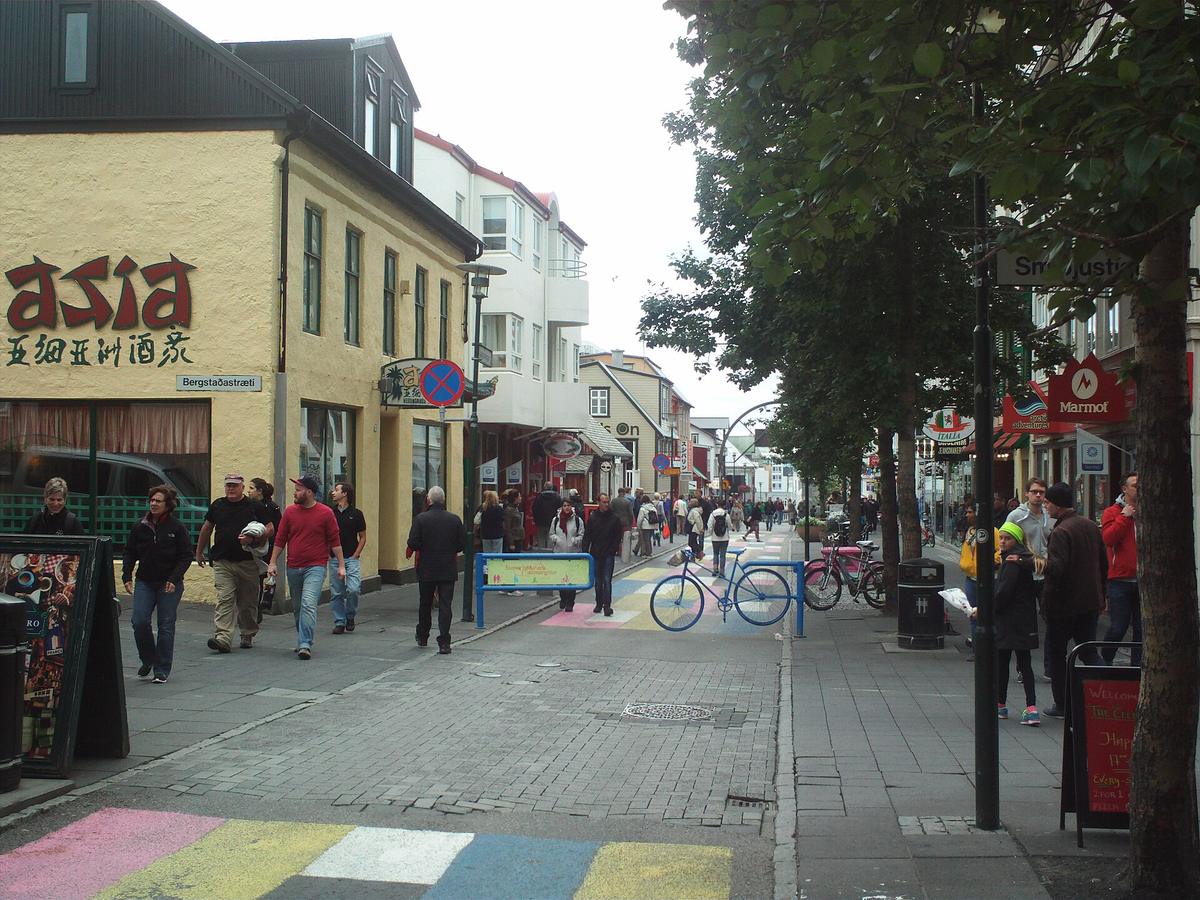Reykjavik Laugavegur shopping street