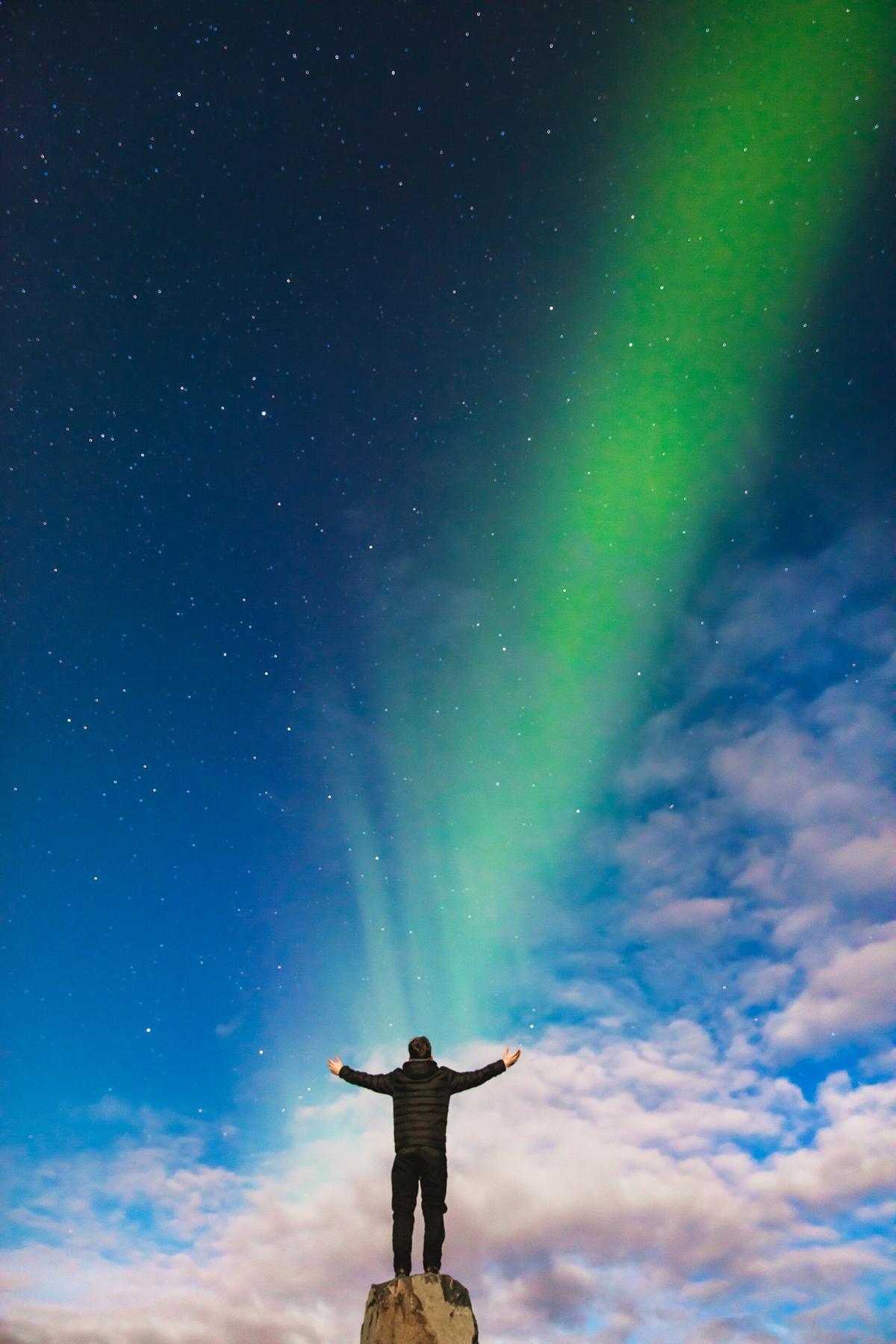 Kirkjufell northern lights