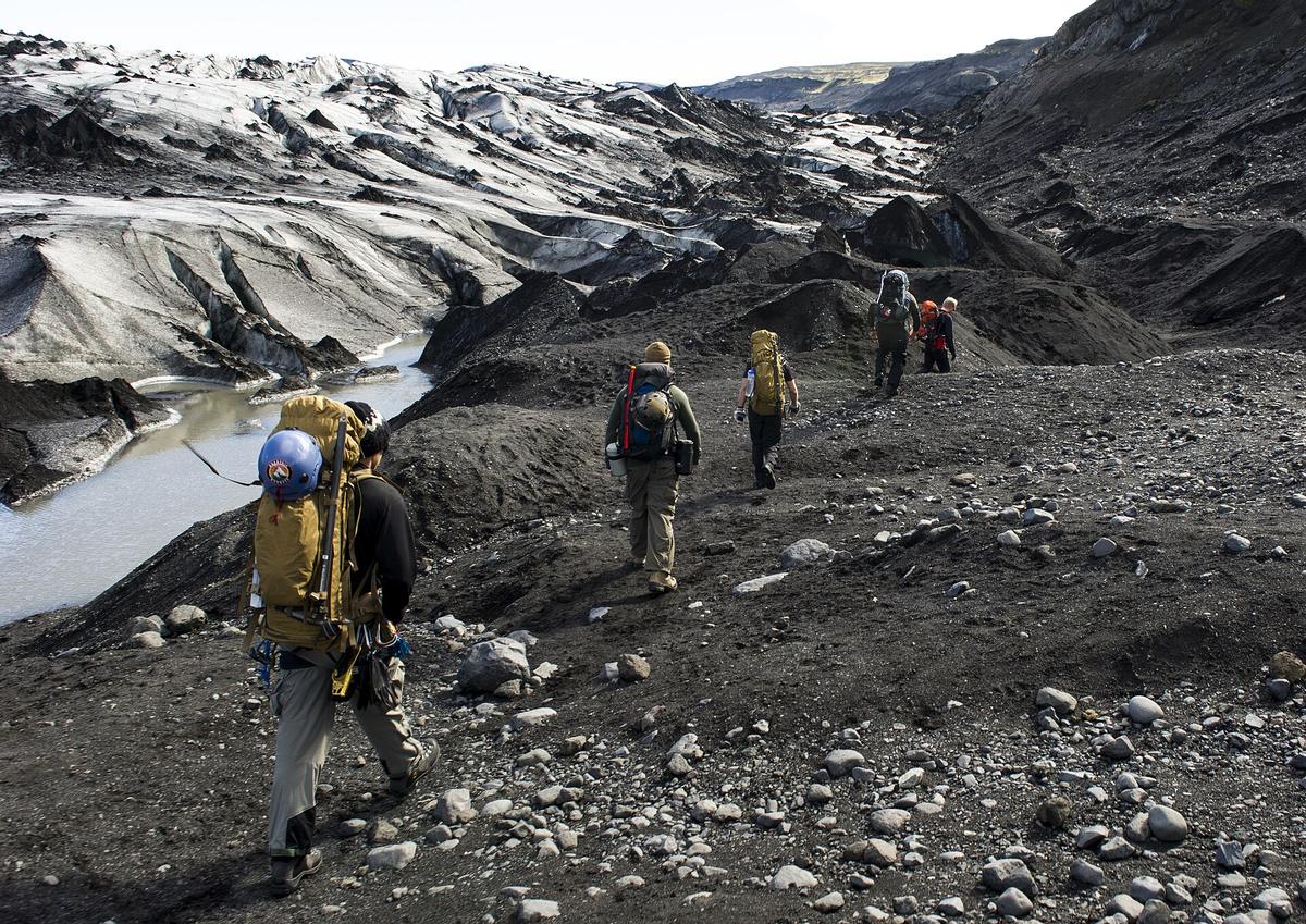 Iceland glacier hike group