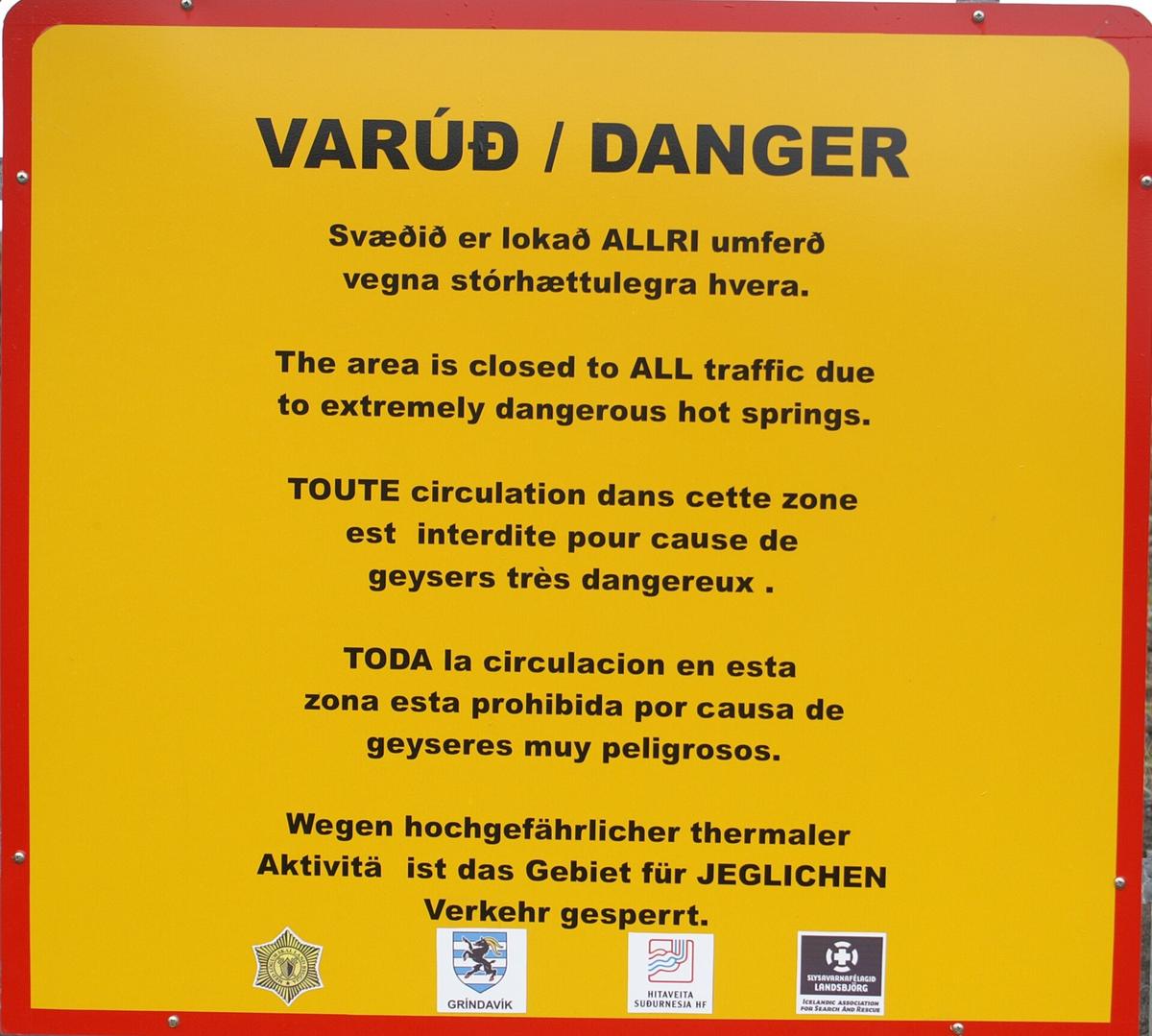 Icelandic Road Signs: The Words You Need Before You Drive: Road signs in Iceland 04