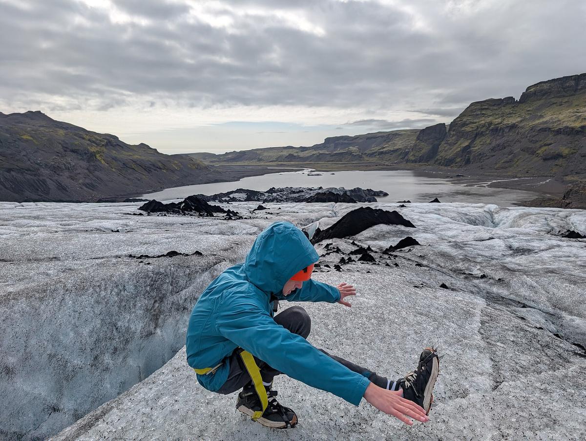 Solheimajokull glacier hike crampons