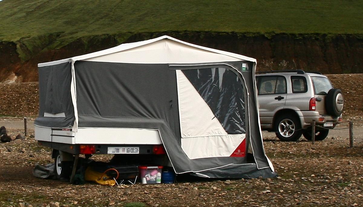 Iceland campsite tent northern